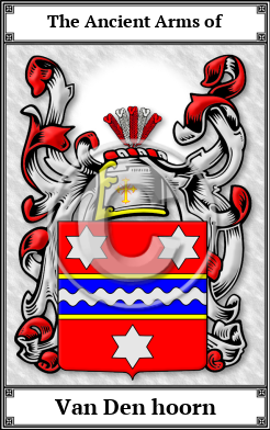 Van Den hoorn Family Crest Download (JPG)  Book Plated - 150 DPI